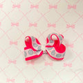 4.5" Hot Pink Disco Hairbow