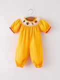 Fall Thanksgiving Smock Girl Romper