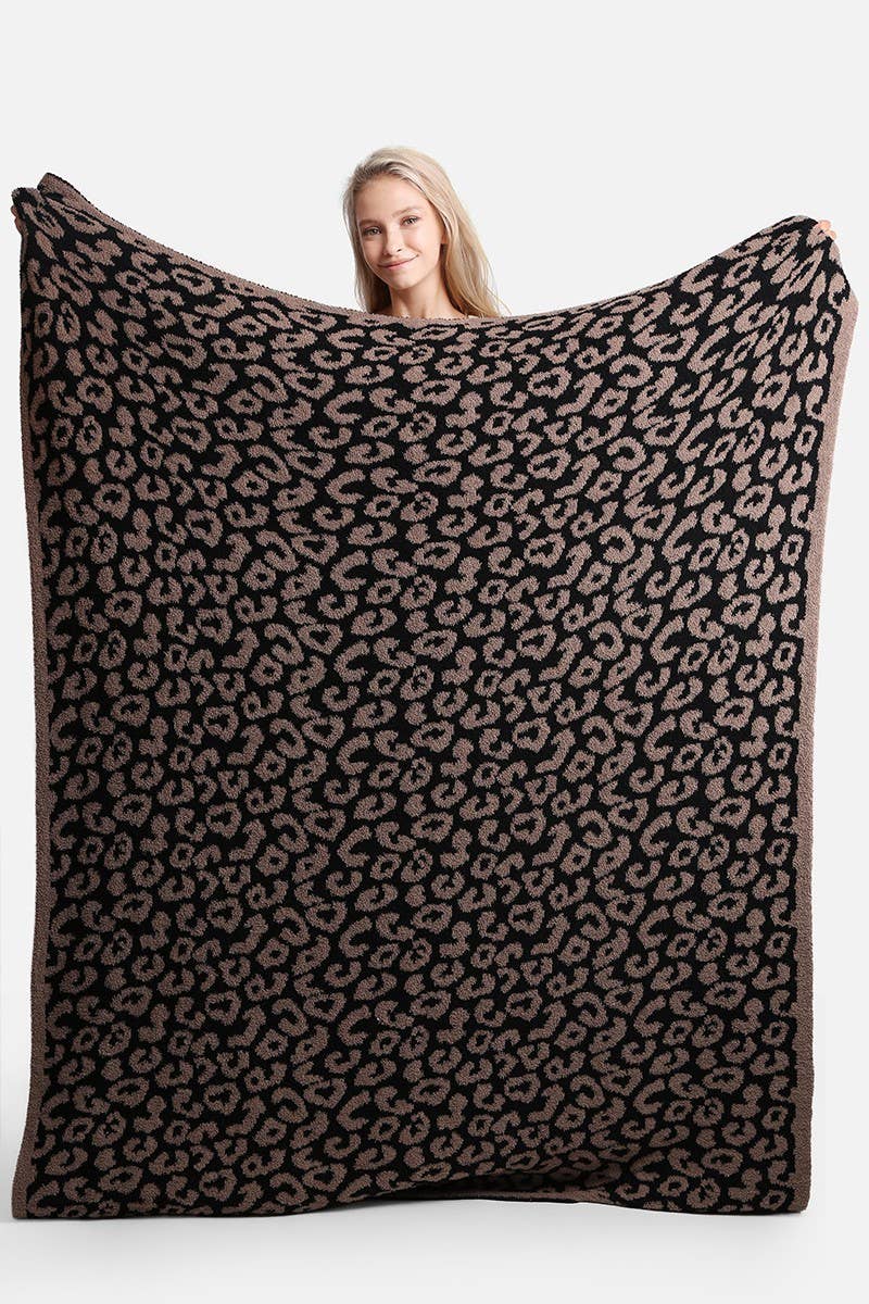 Leopard Print Adult Soft Throw Blanket
