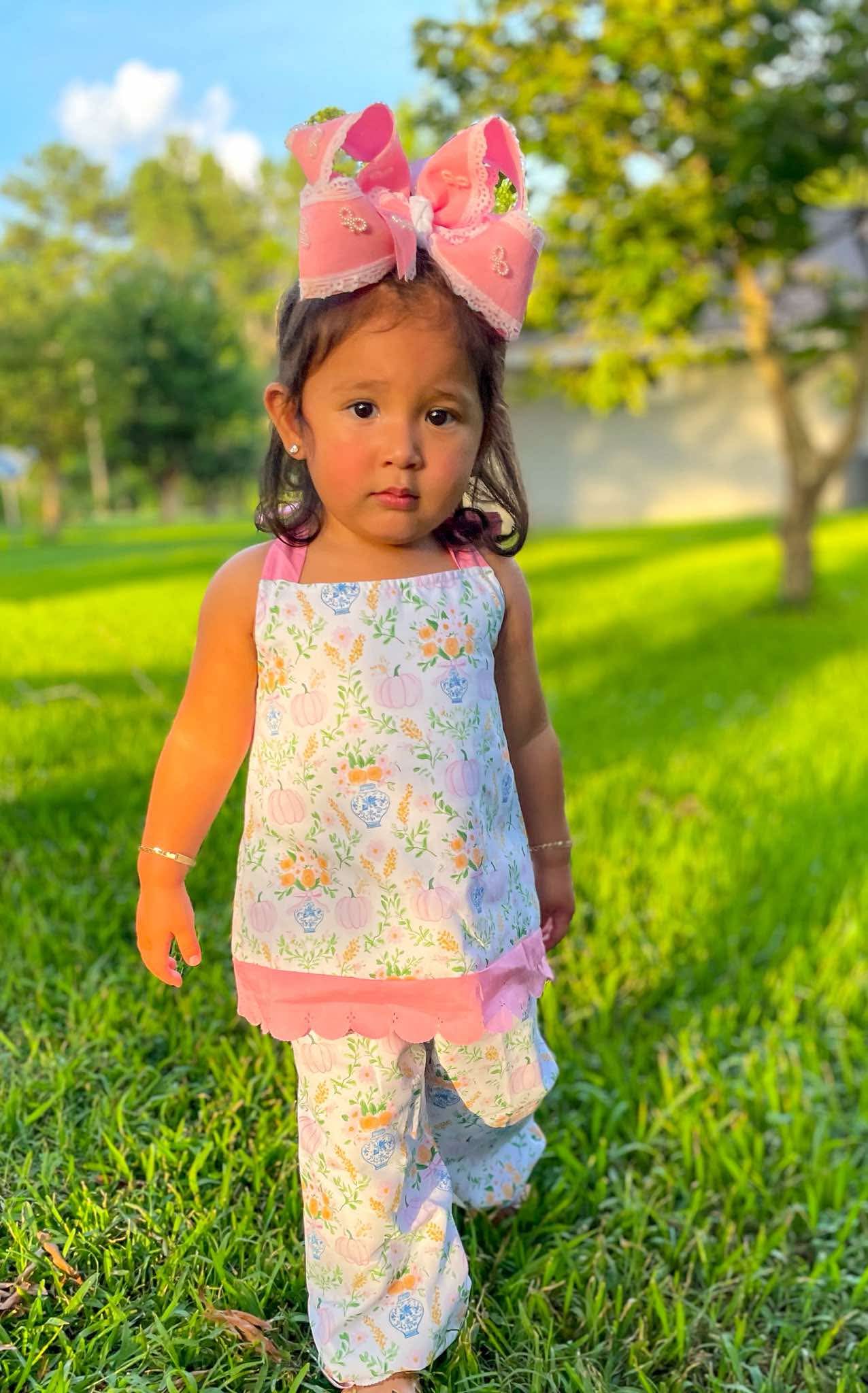 Pumpkin patch pants set