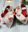 6" Santa & glittery Hair bow