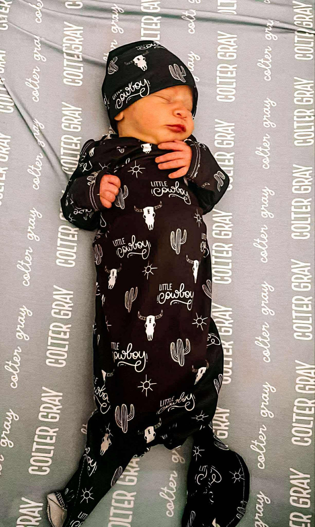 Howdy cowboy gown and hat set
