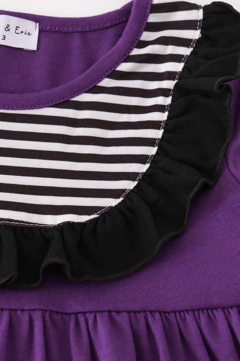 Purple witch applique dress