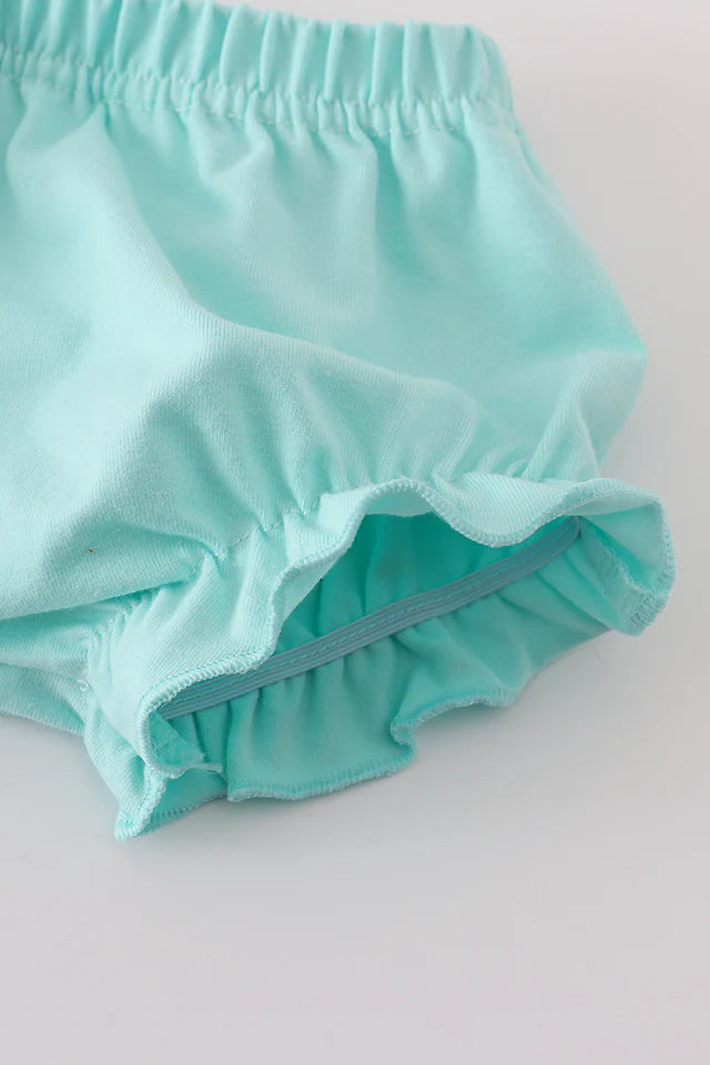 Pink pumpkin ruffle bloomer set