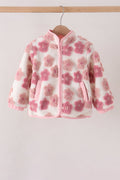Floral print fleece jacket