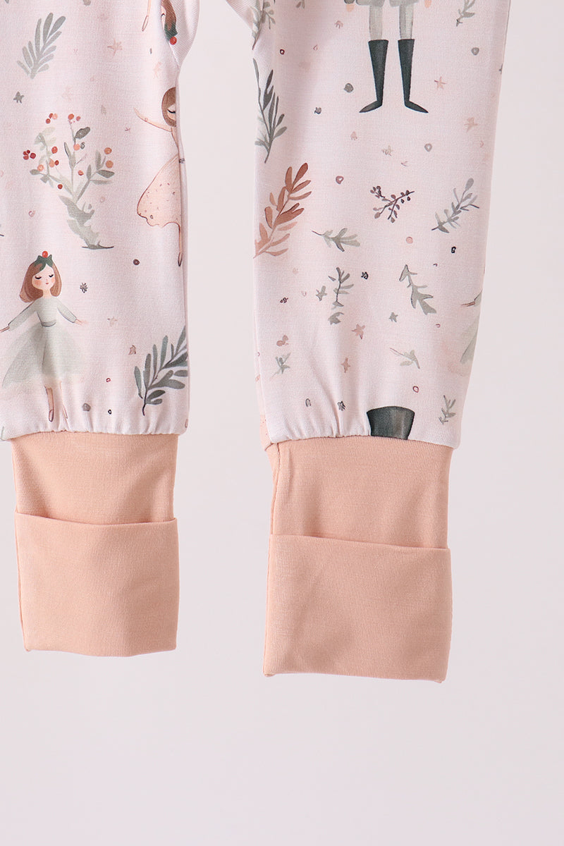 Nutcracker Zip Ruffle Bamboo Romper