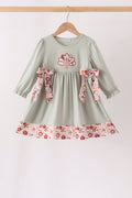 Sage Turkey Applique Dress