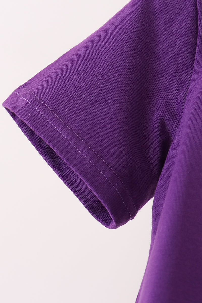 Purple LSU Geaux Tigers Embroidery Pants Set