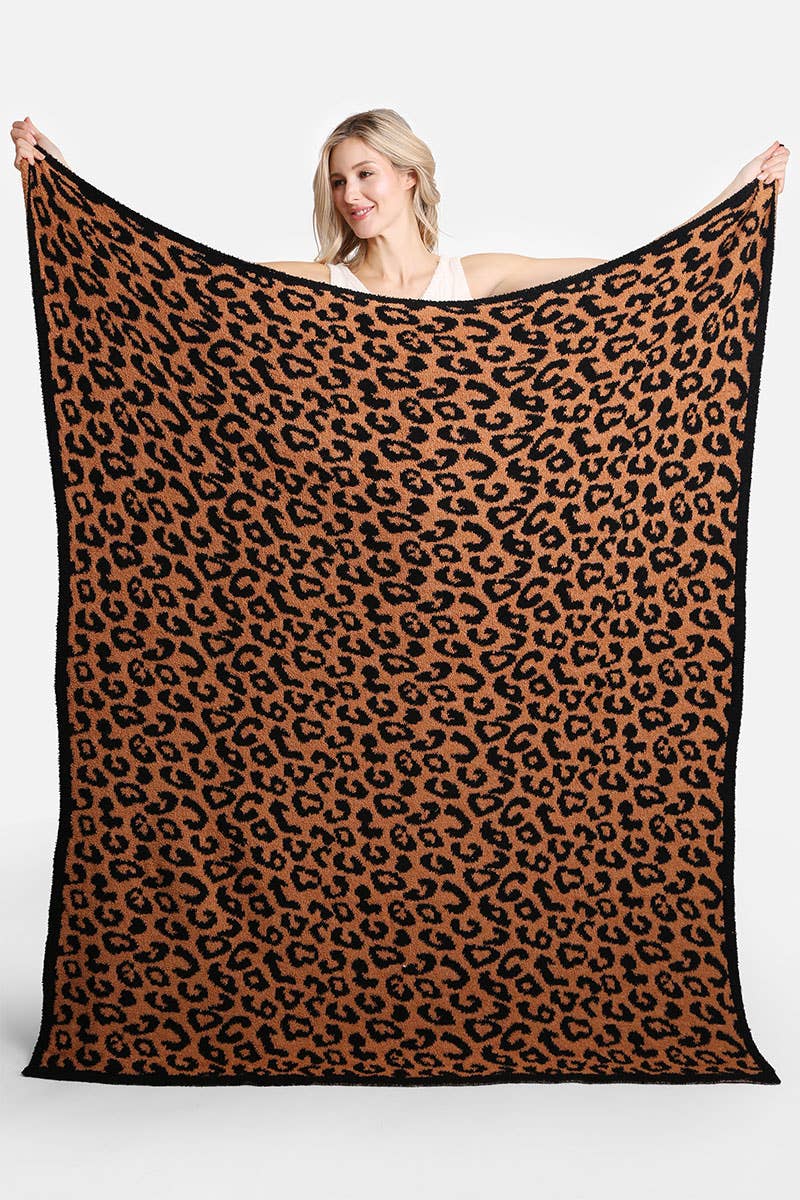 Leopard Print Adult Soft Throw Blanket