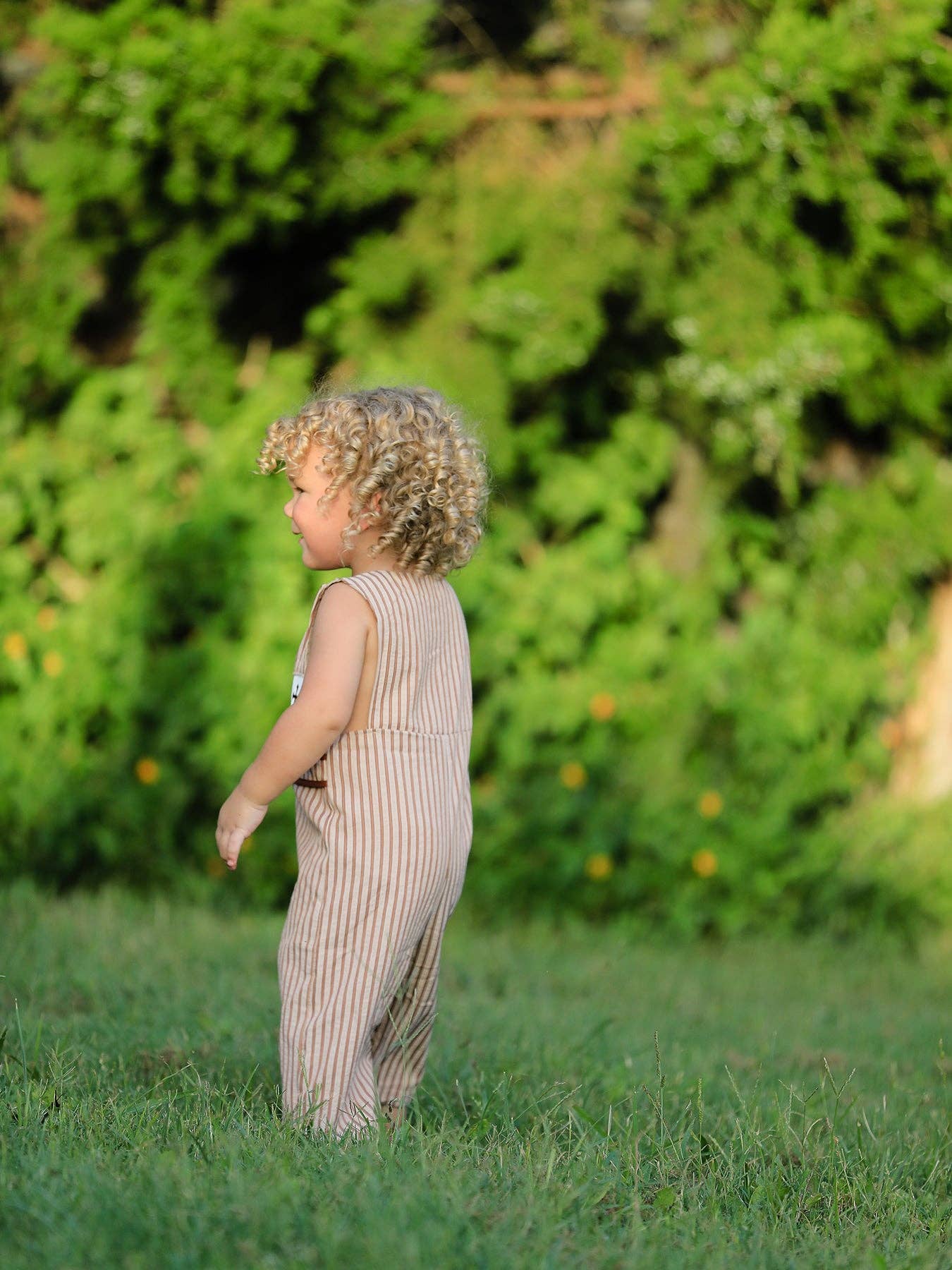 Stripe Smocked Christ Boys Romper