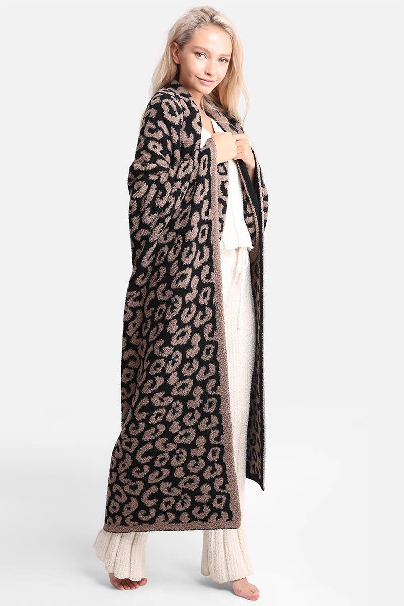 Leopard Print Adult Soft Throw Blanket