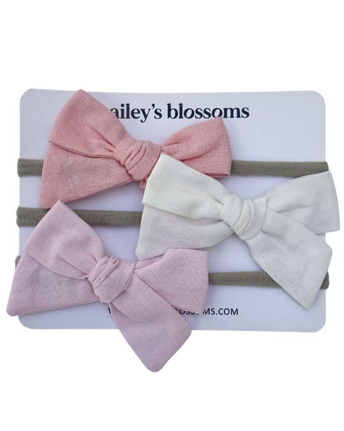 3-piece Linen Cotton Nylon Headband Set