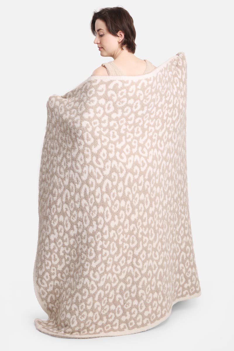 Leopard Print Adult Soft Throw Blanket
