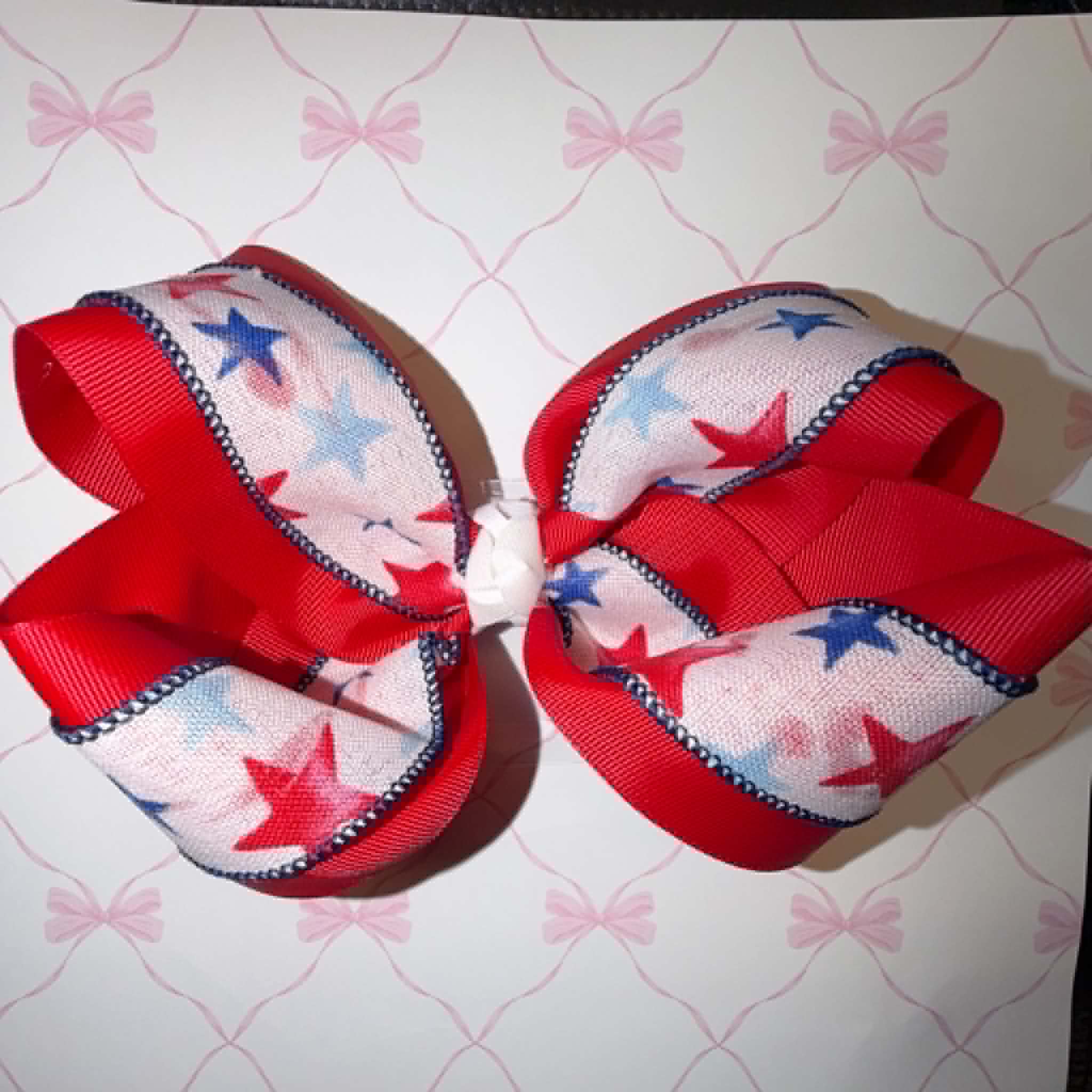 Fourth of July Stars Hairbow