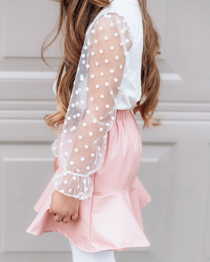 Sheer Dot Sleeve Leotard