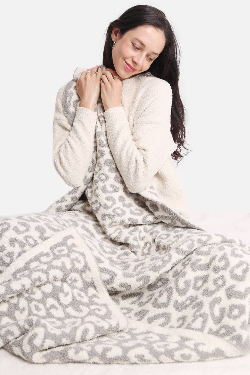 Leopard Print Adult Soft Throw Blanket