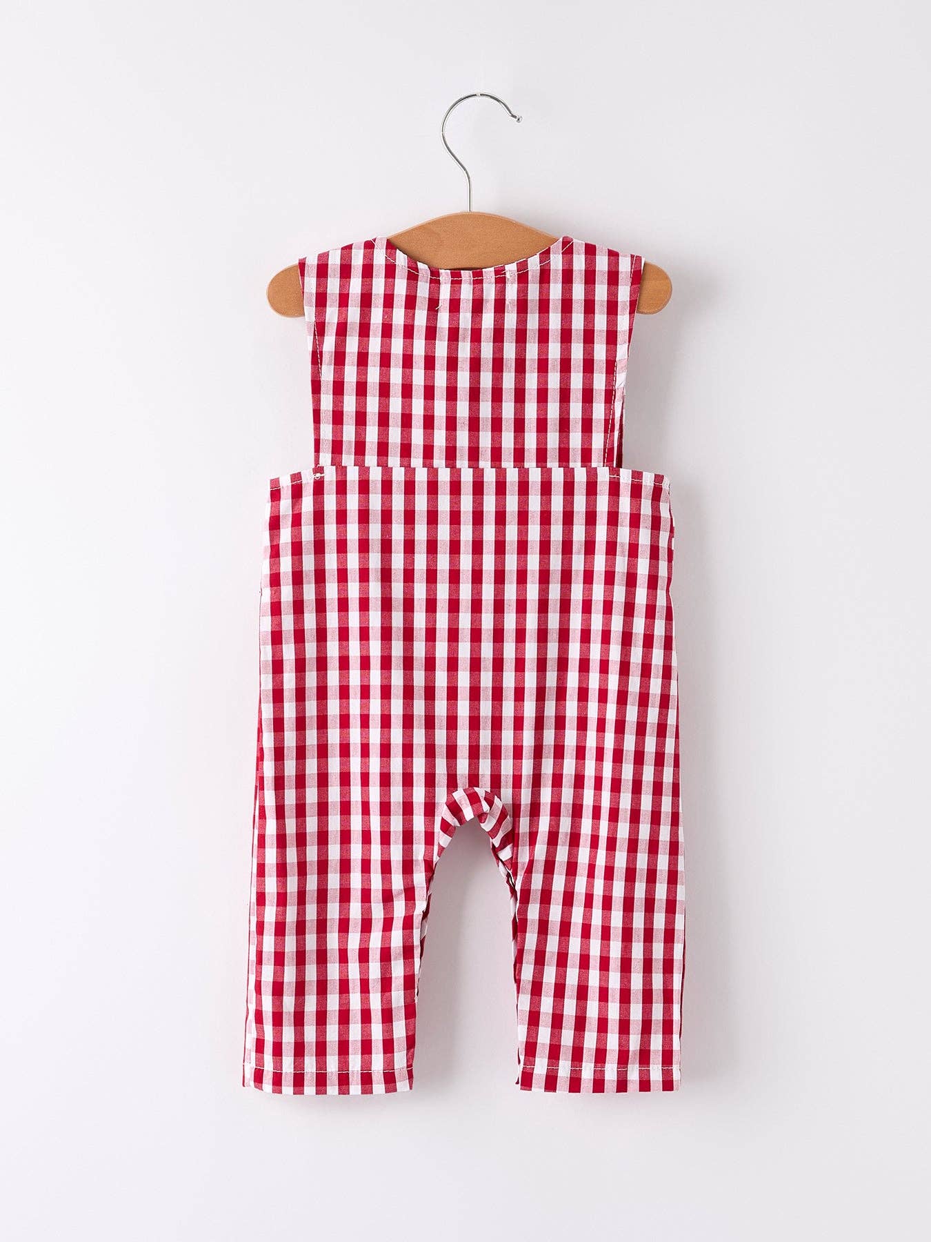 Red Smocked Church Boys Romper
