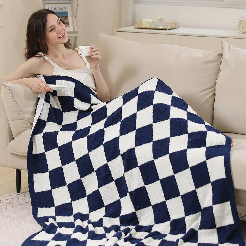 Checkerboard Adult Throw Blanket