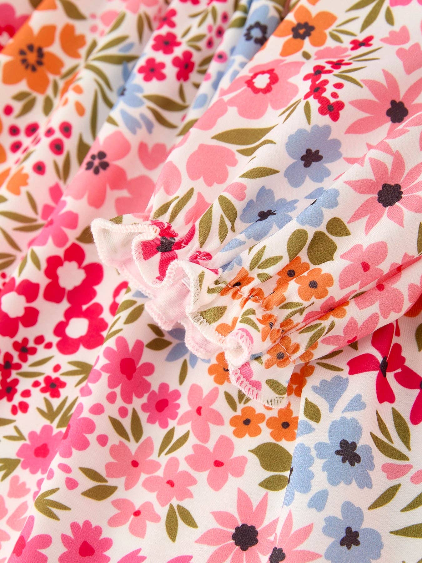 Pumpkin Bow Smock Floral Dress