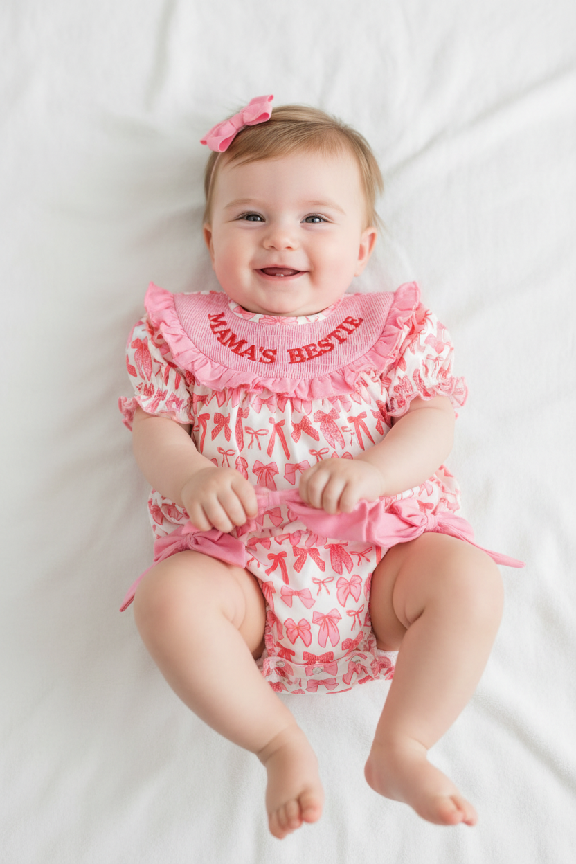 Mama's Bestie Smocked Bubble