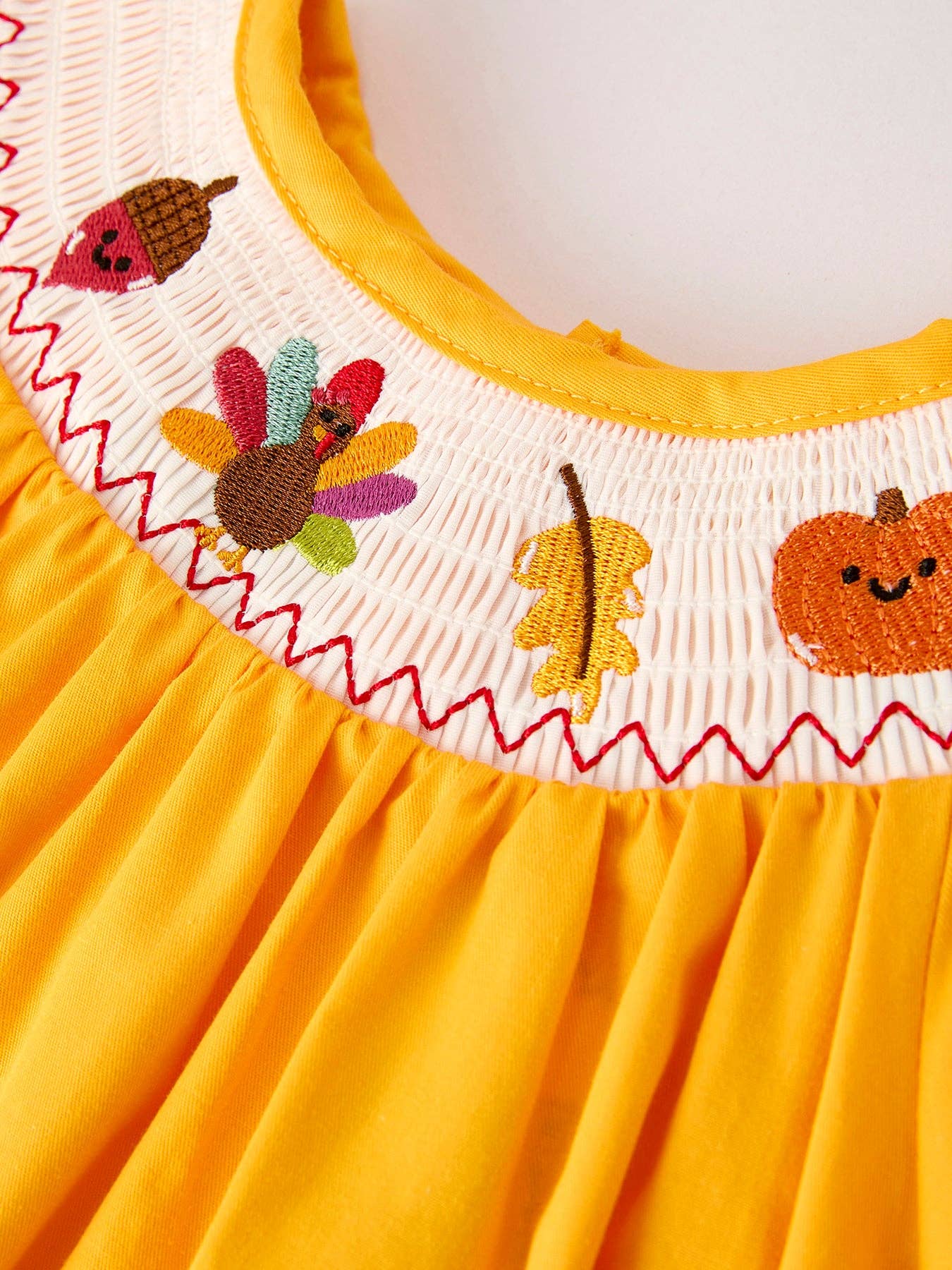 Fall Thanksgiving Smock Dress