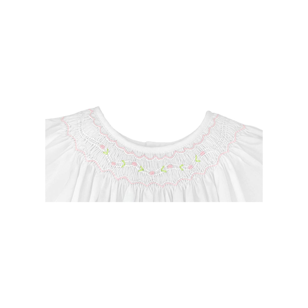 Smocked Day gown with Voile Insert