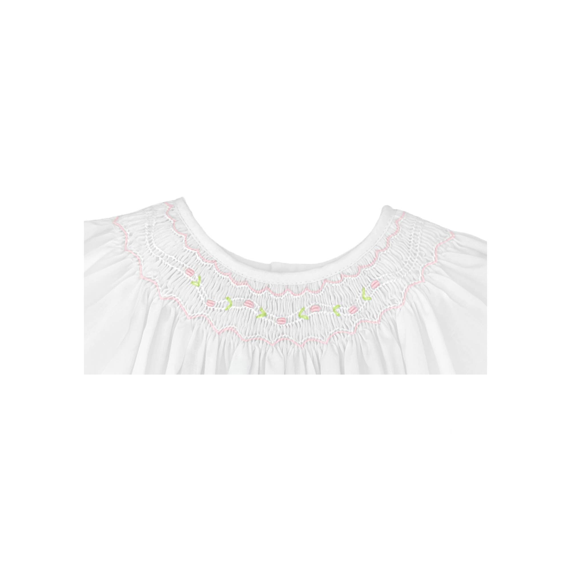 Smocked Day gown with Voile Insert