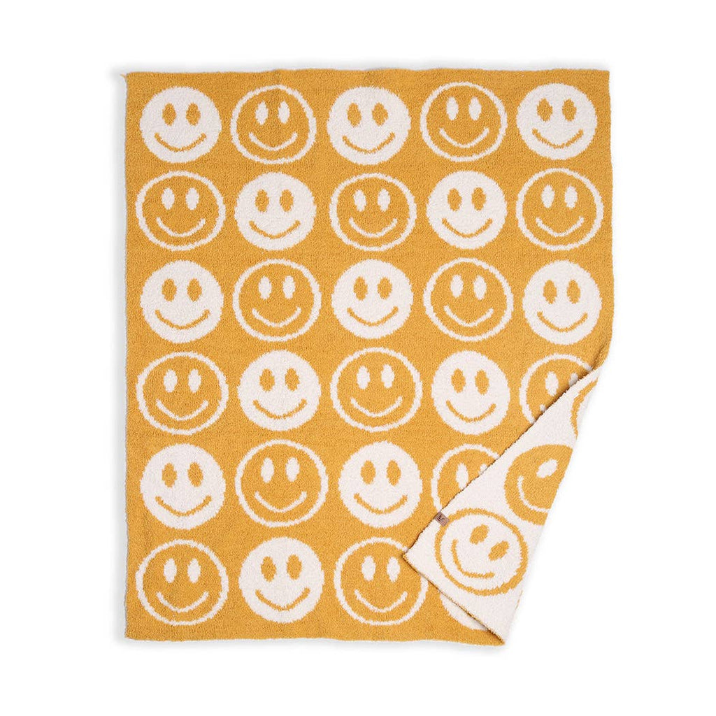 Happy Face Pattern Kids Throw Blanket
