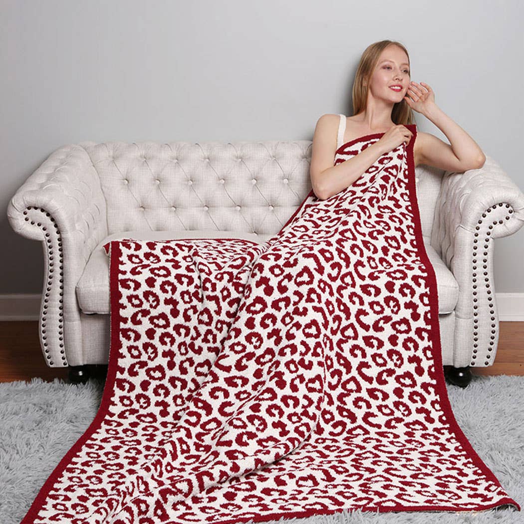Leopard Print Adult Soft Throw Blanket