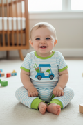 Boy Golf Cart Appliqué Romper