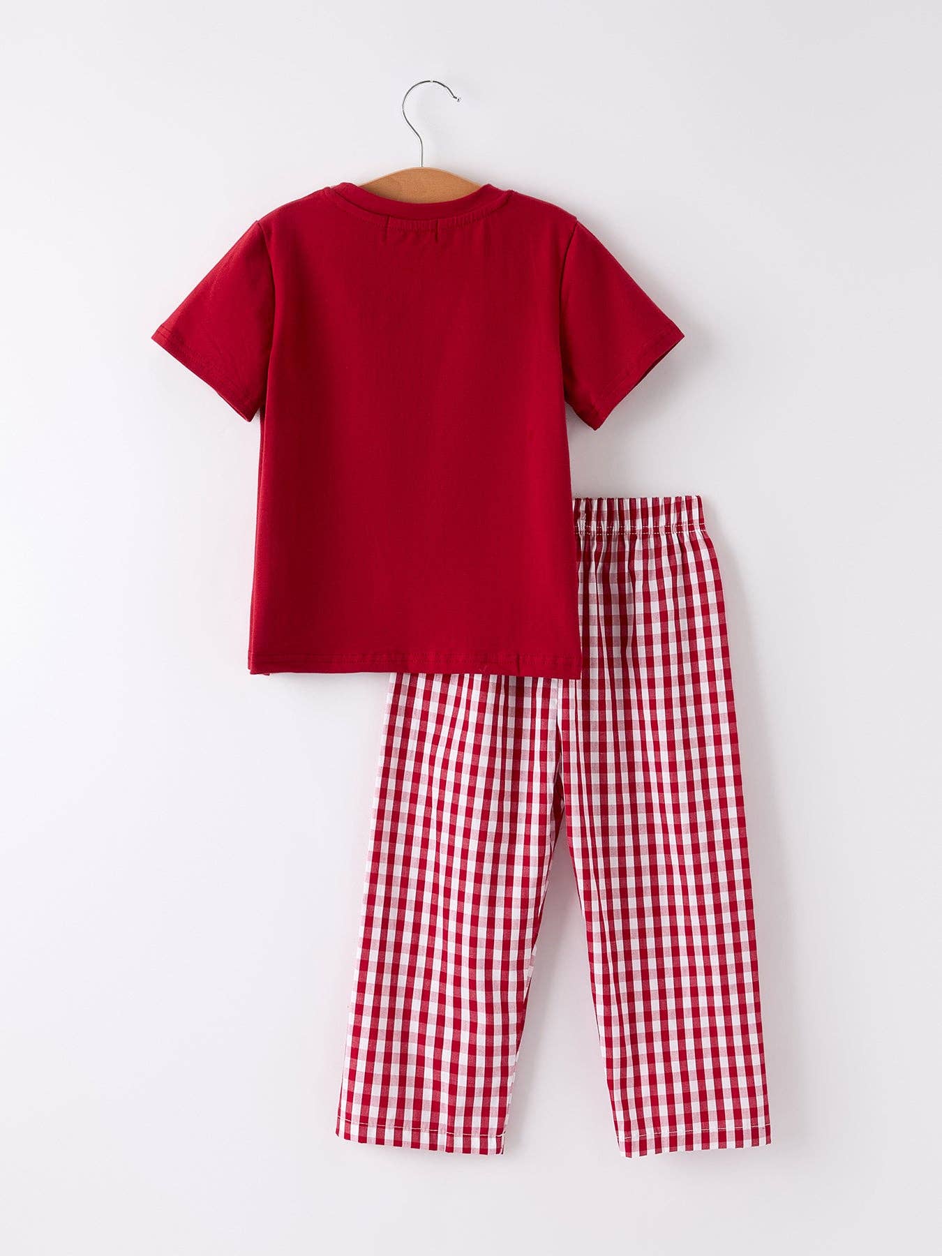 Red Smocked Church Boys Set