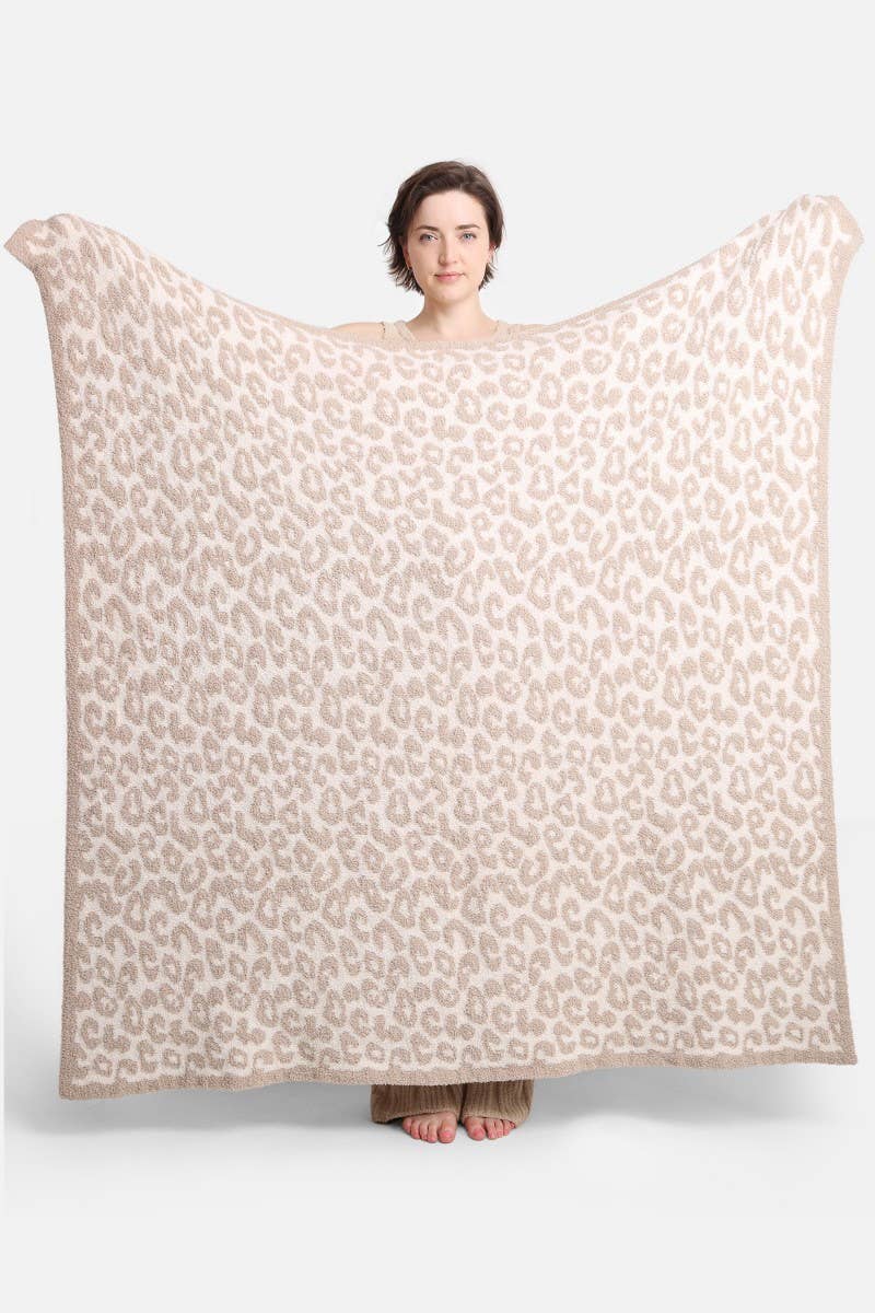 Leopard Print Adult Soft Throw Blanket
