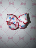 4" Flag Bows Hairbow