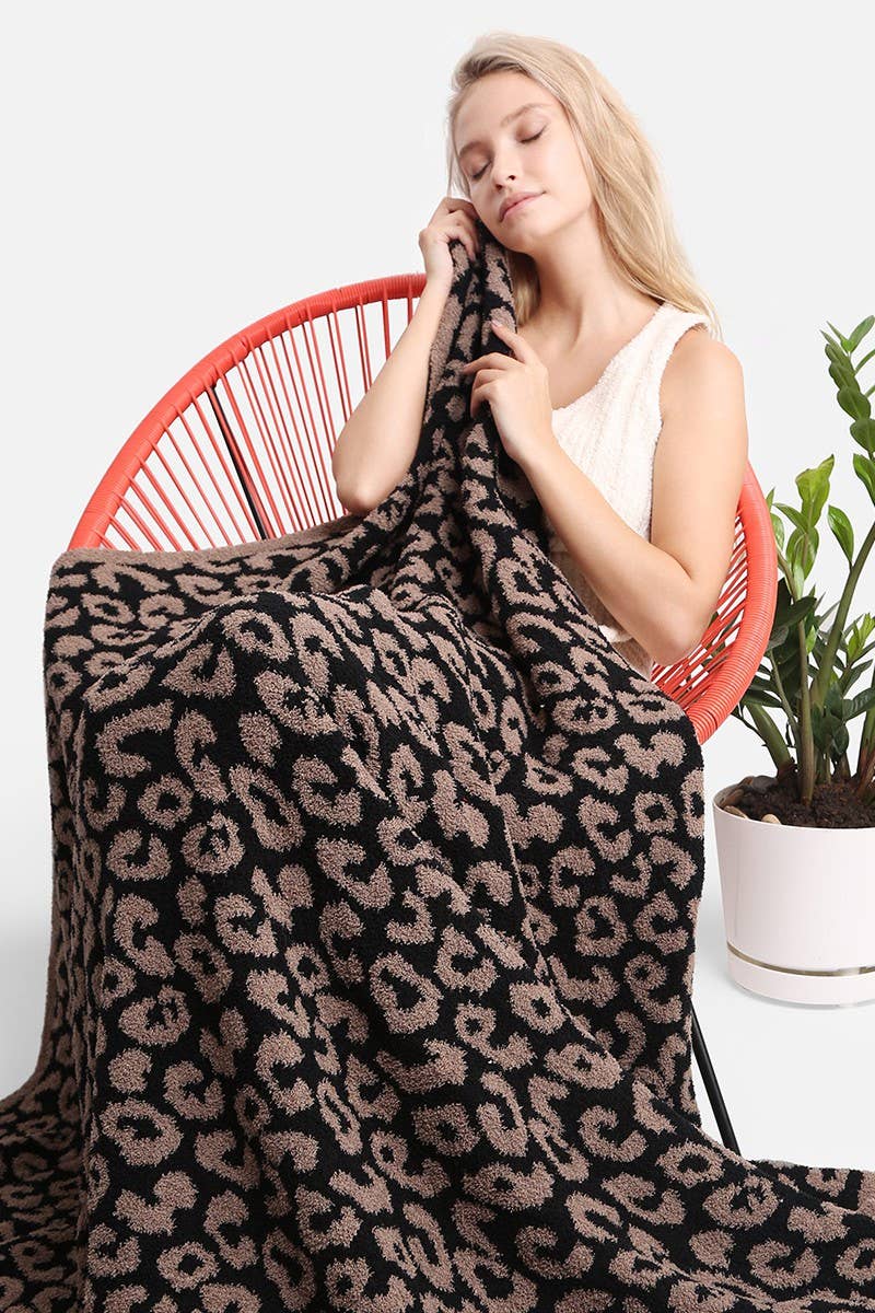 Leopard Print Adult Soft Throw Blanket