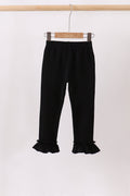 Black ruffle pants