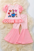Dr.Seuss checkered bell bottoms set