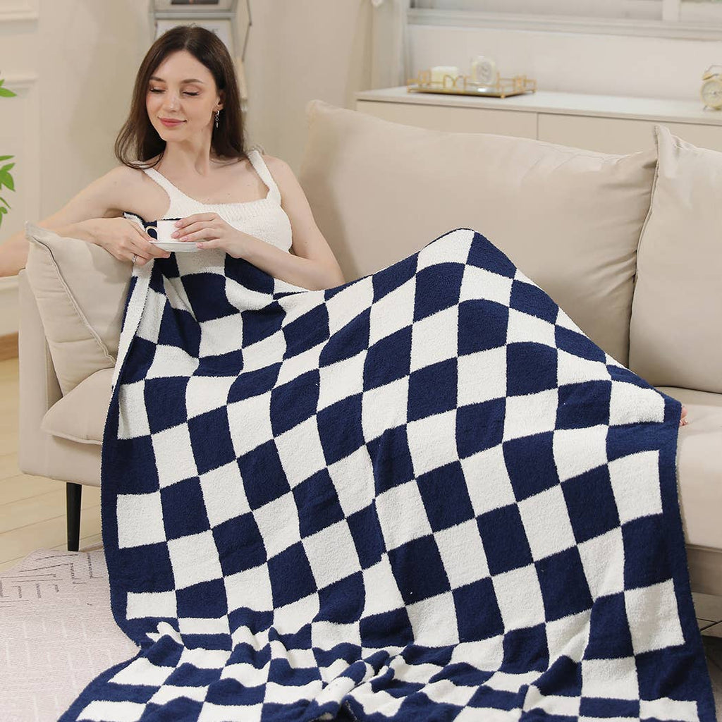 Checkerboard Adult Throw Blanket
