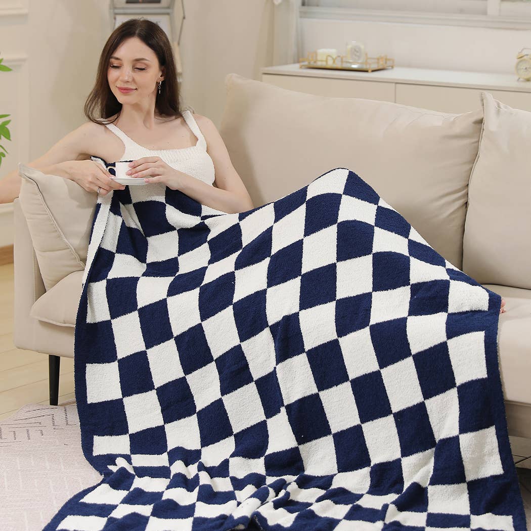 Checkerboard Adult Throw Blanket