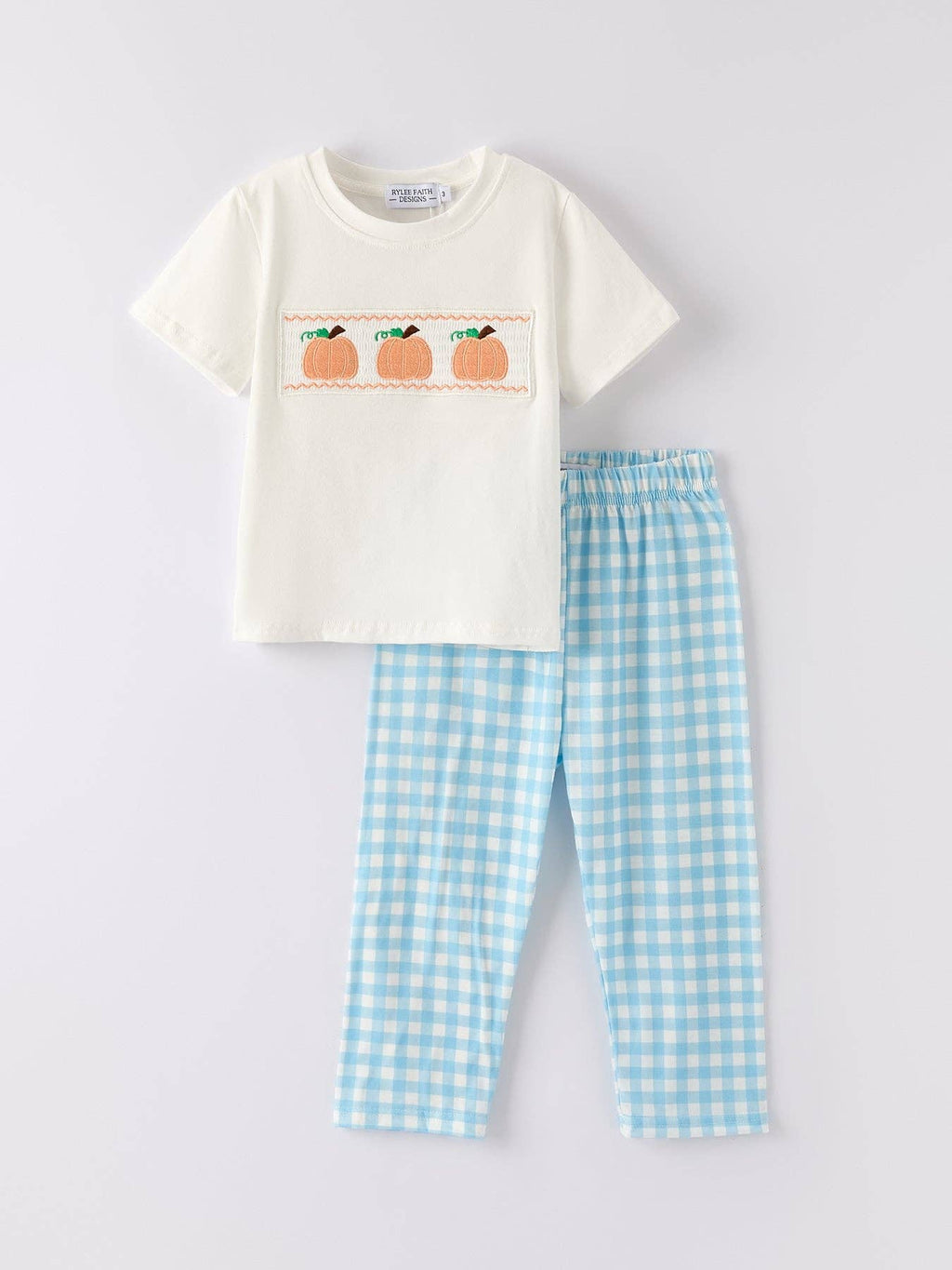 Boys Pumpkin Smocking Set