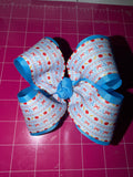 Pencil/Apple Hairbow