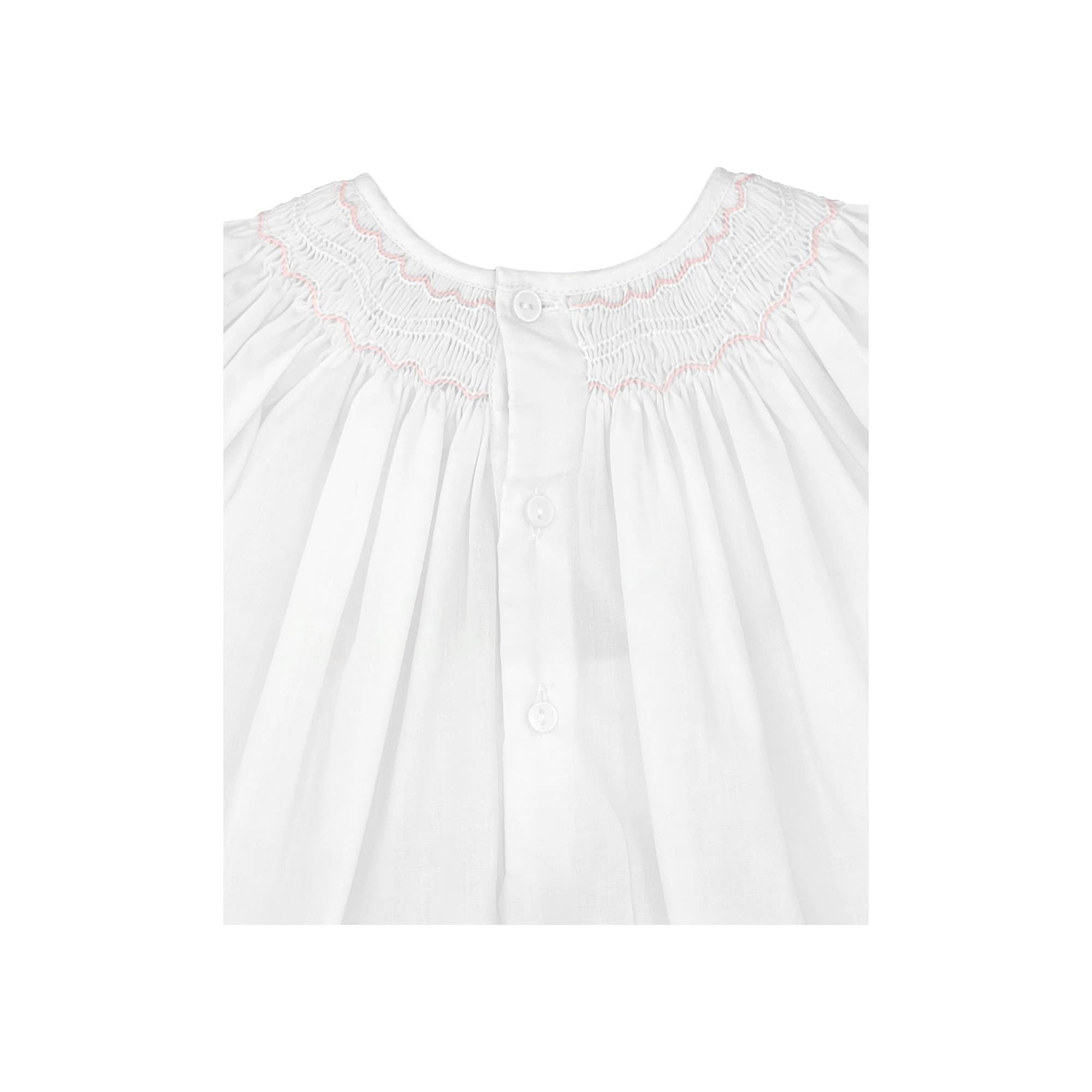 Smocked Day gown with Voile Insert