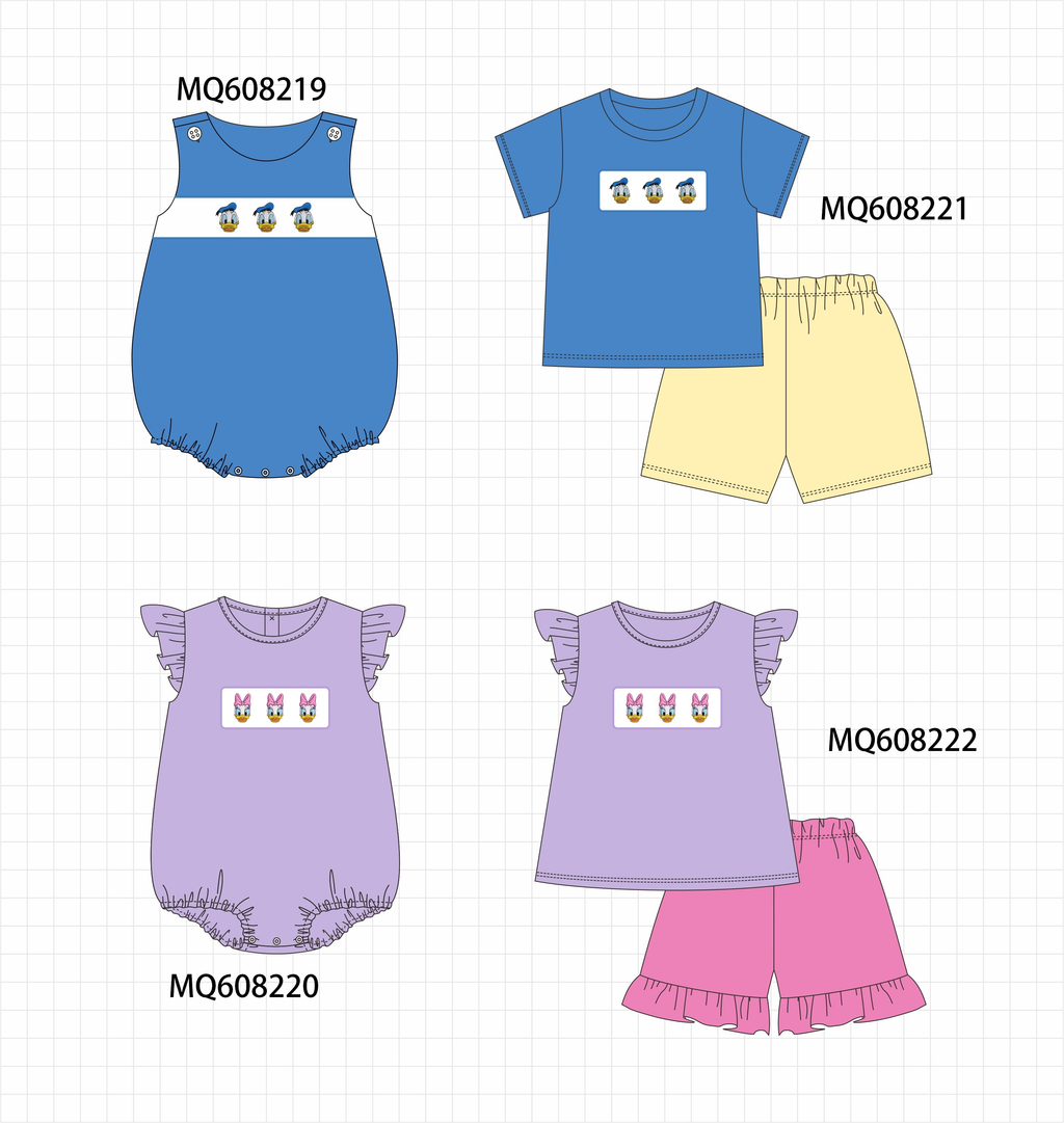 PO103 Blue&purple character embroidery collection