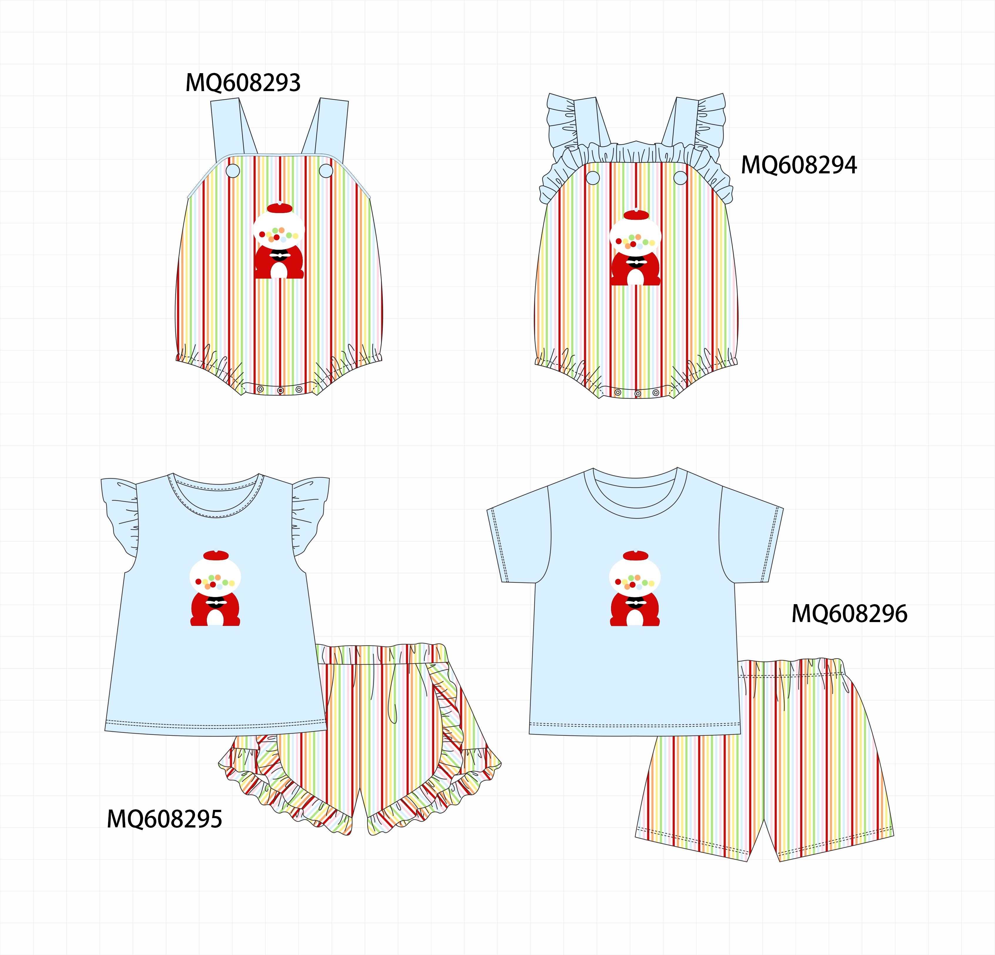 PO103 Blue gumball machine applique stripe collection
