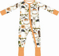 Max and Pippa | Baby Rad Skater Ghost Halloween Bamboo Convertible Zippie Pajamas