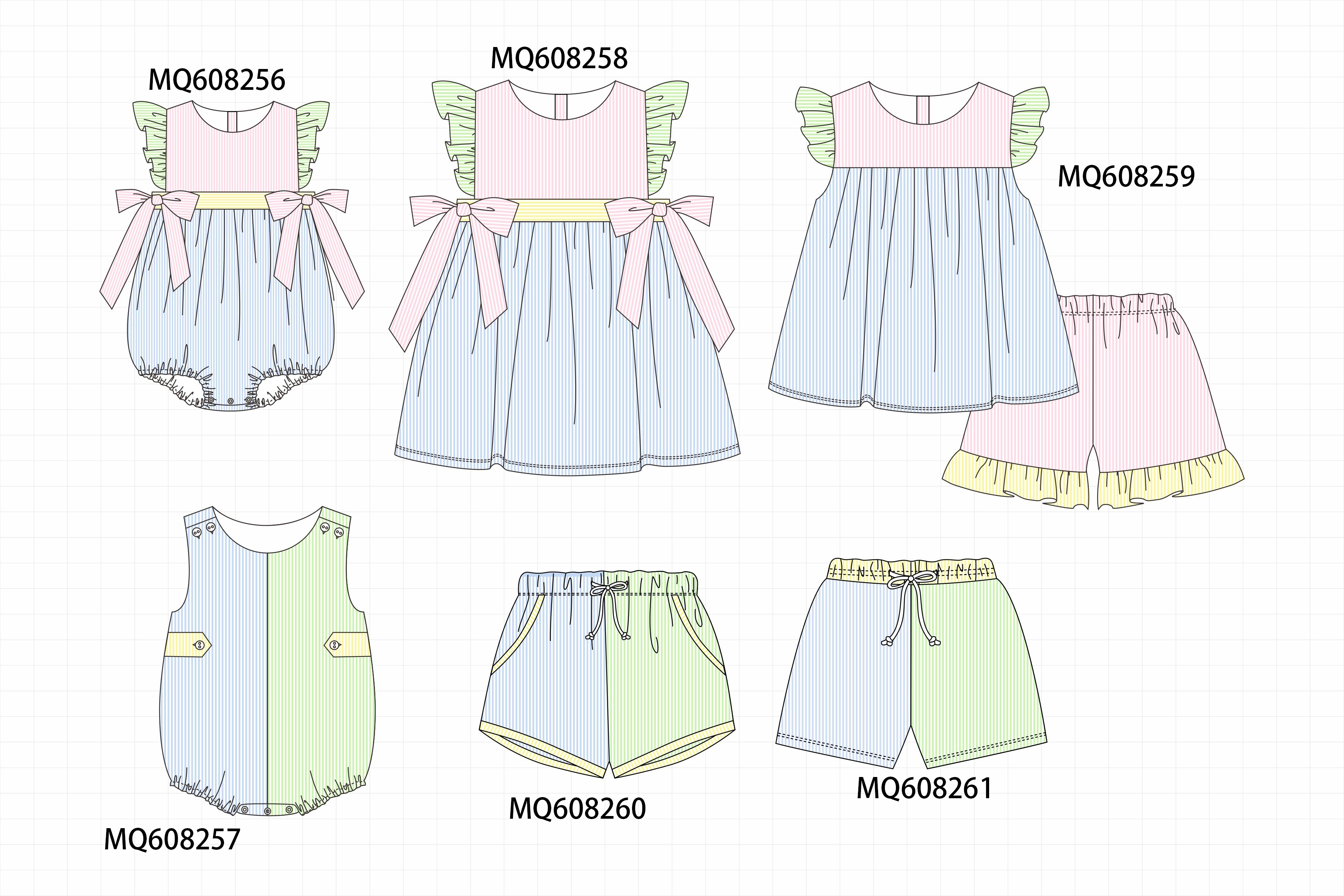 PO103 Colorblock seersucker stripe collection