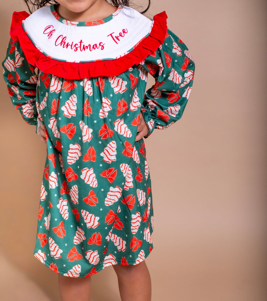 Christmas cakes smocked dress