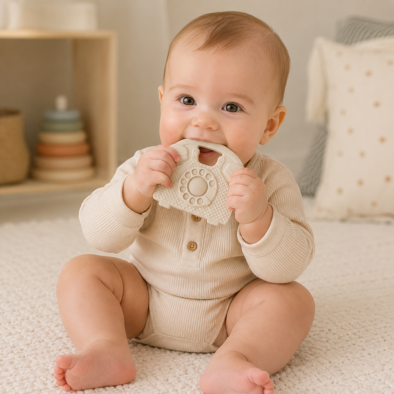 Retro Phone Teether Toy