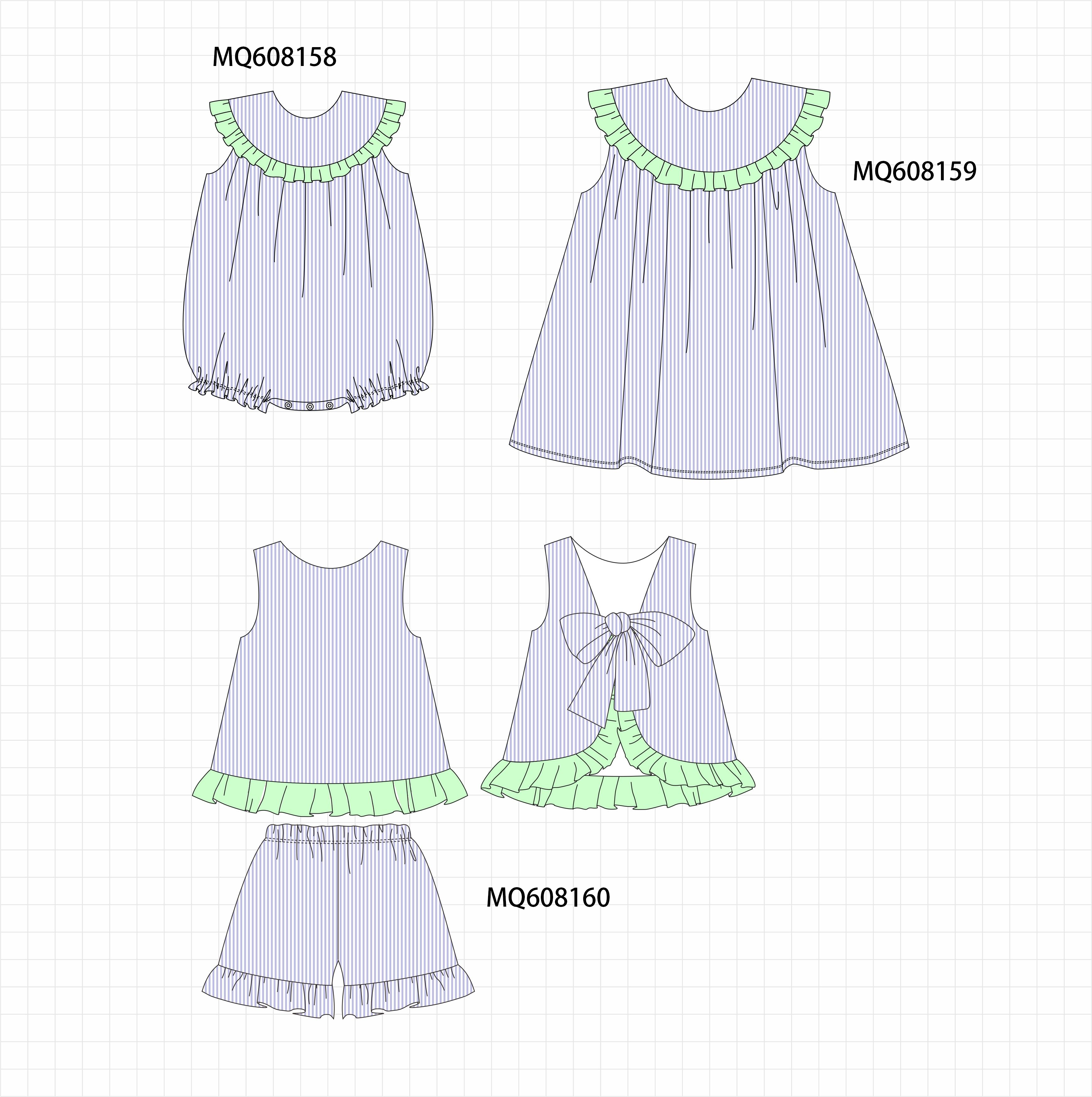 PO103 Lavender seersucker ruffle collection