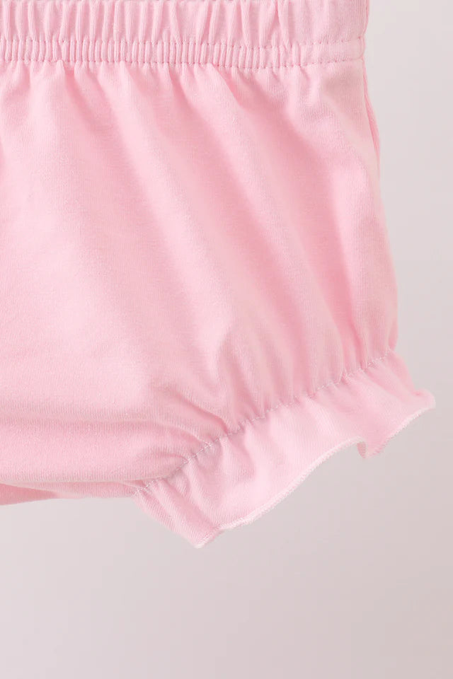 Pink carousel ruffle bloomer set