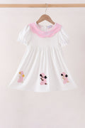 Pink Prayer Embroidery Dress